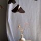 Small suspension in organic teak hat D30 H20