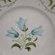 9 vintage floral dessert plates hand-painted Badonvillers