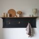 Oak shelf coat rack