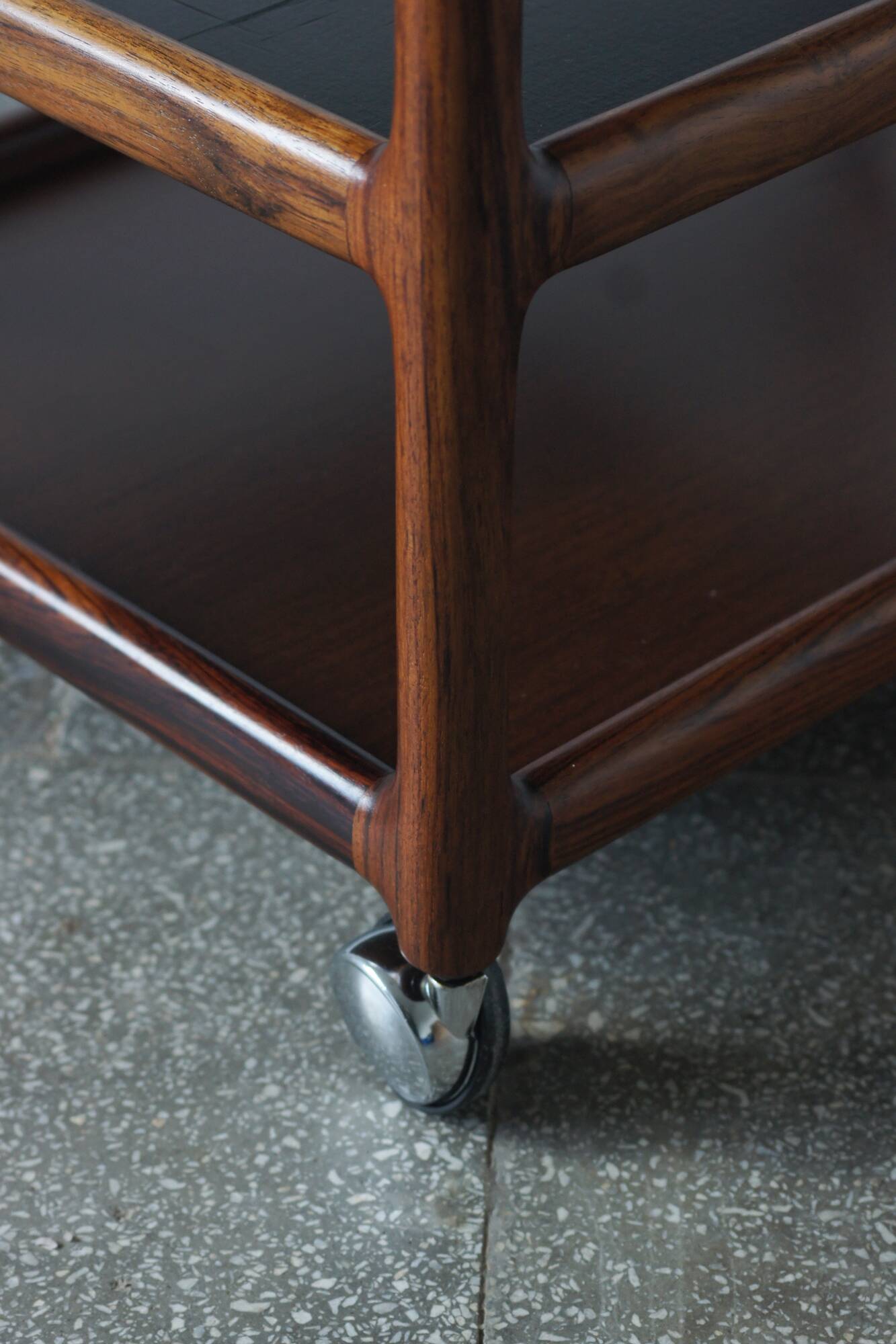 Mid-Century Modern Danish Serving Trolley in Rosewood by Henning Korch for