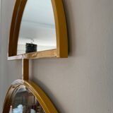 Large vintage Pilm Italy mirror in yellow metal