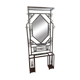 Wrought iron cloakroom art deco style