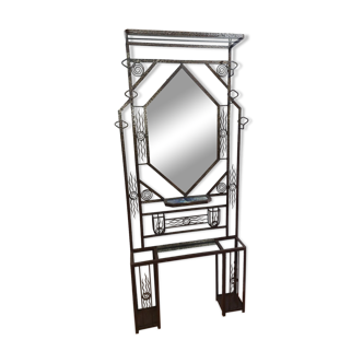 Wrought iron cloakroom art deco style