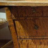 Grand Meuble Scandinave en Bouleau Flammé – XIXe Siècle – Écritoire