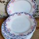Nine Sarreguemines earthenware dessert plates, Brunoy service, 1940s