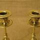 Pair of old torches candle holders bronze brass floral decoration Ht 18,8 cm ref A173/40