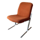 Fauteuil vintage en tweed orangé