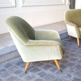 Danish chair club organic years soft 50 green glossy