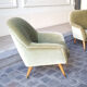 Danish chair club organic years soft 50 green glossy