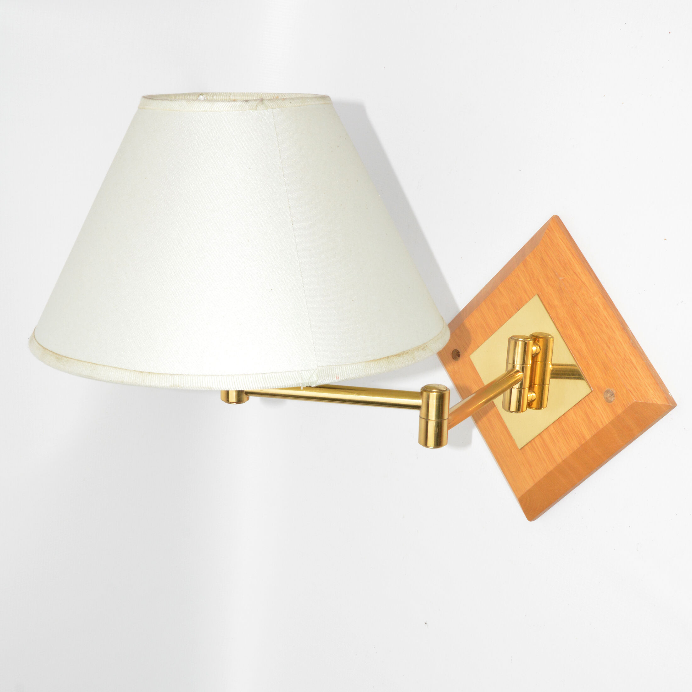 Lampshade wall lamp with a movable arm, France 1970s