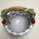 Cherry earthenware basket