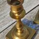 Pair of English golden candle holders