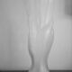 Antique vase "Hand with horn" in frosted glass, Portieux / Legras style.