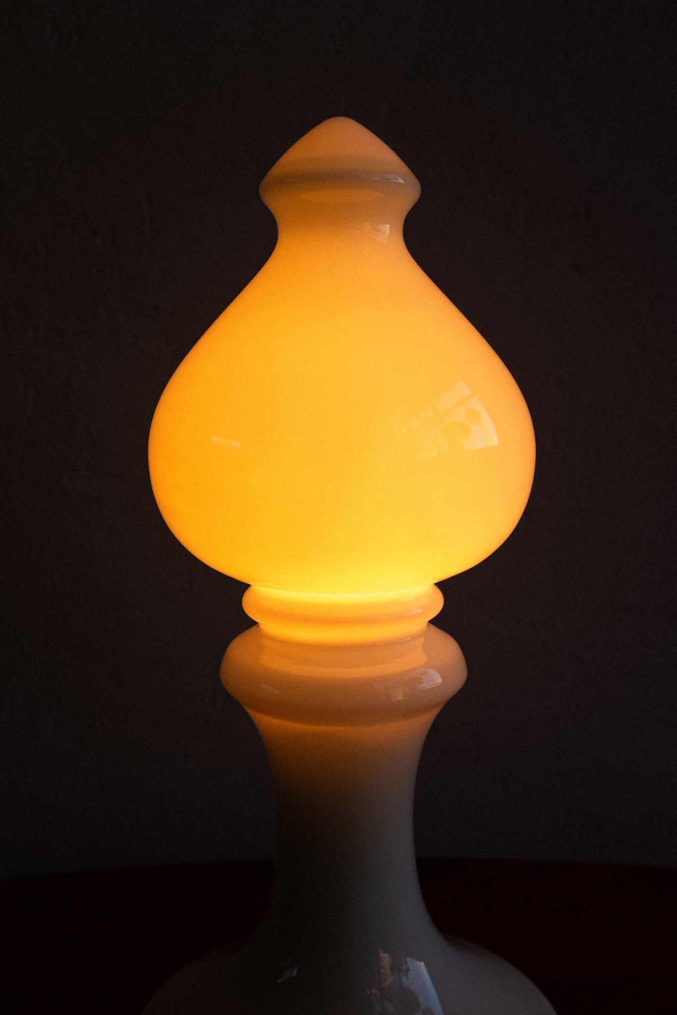 Vintage Czechoslovak Bishop Glass Lamp by Ivan Jakeš, 1970s