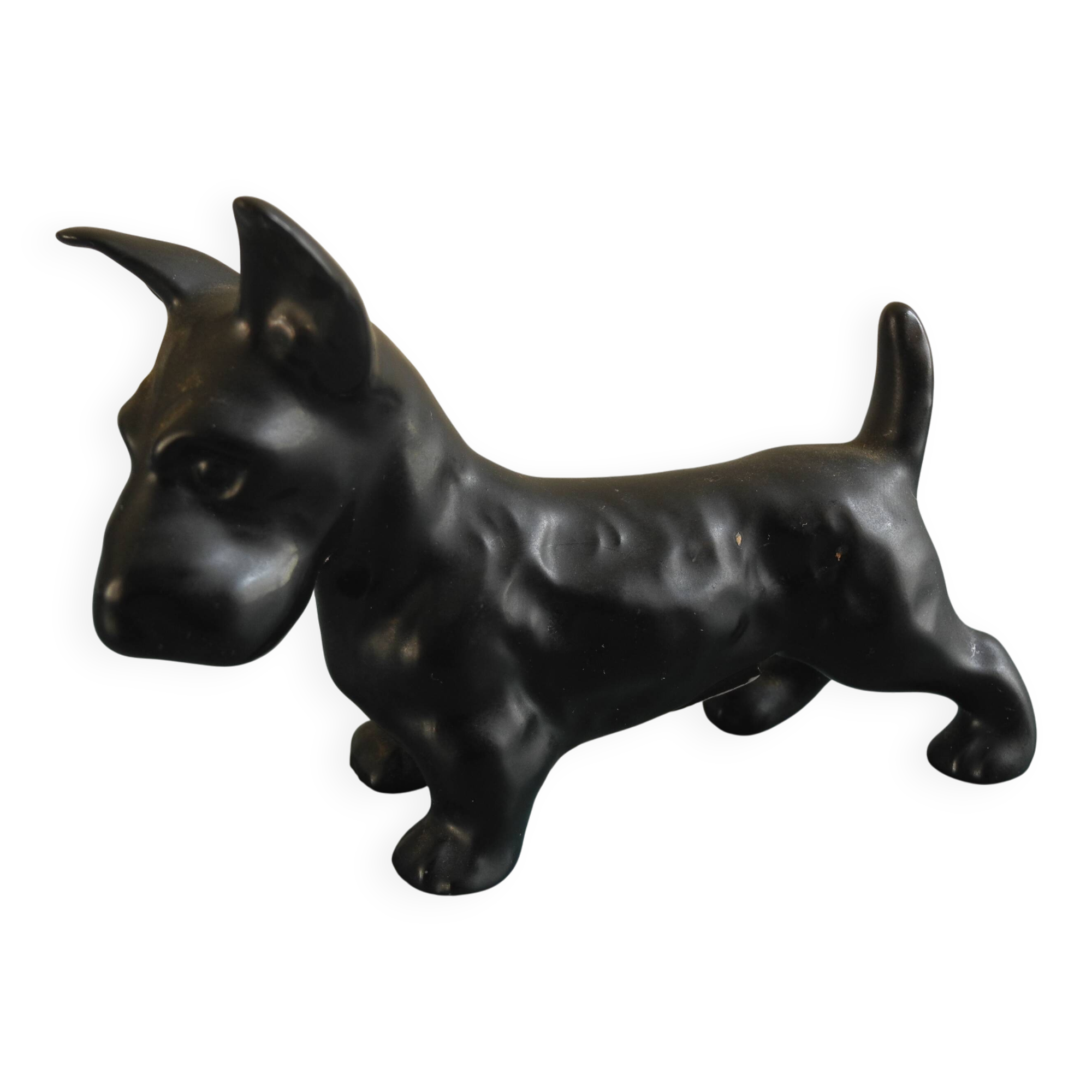 Antique Royal Dux Bohemian Porcelain Dog Figurine