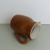 Pitcher or milk pot in speckled enamelled sandstone