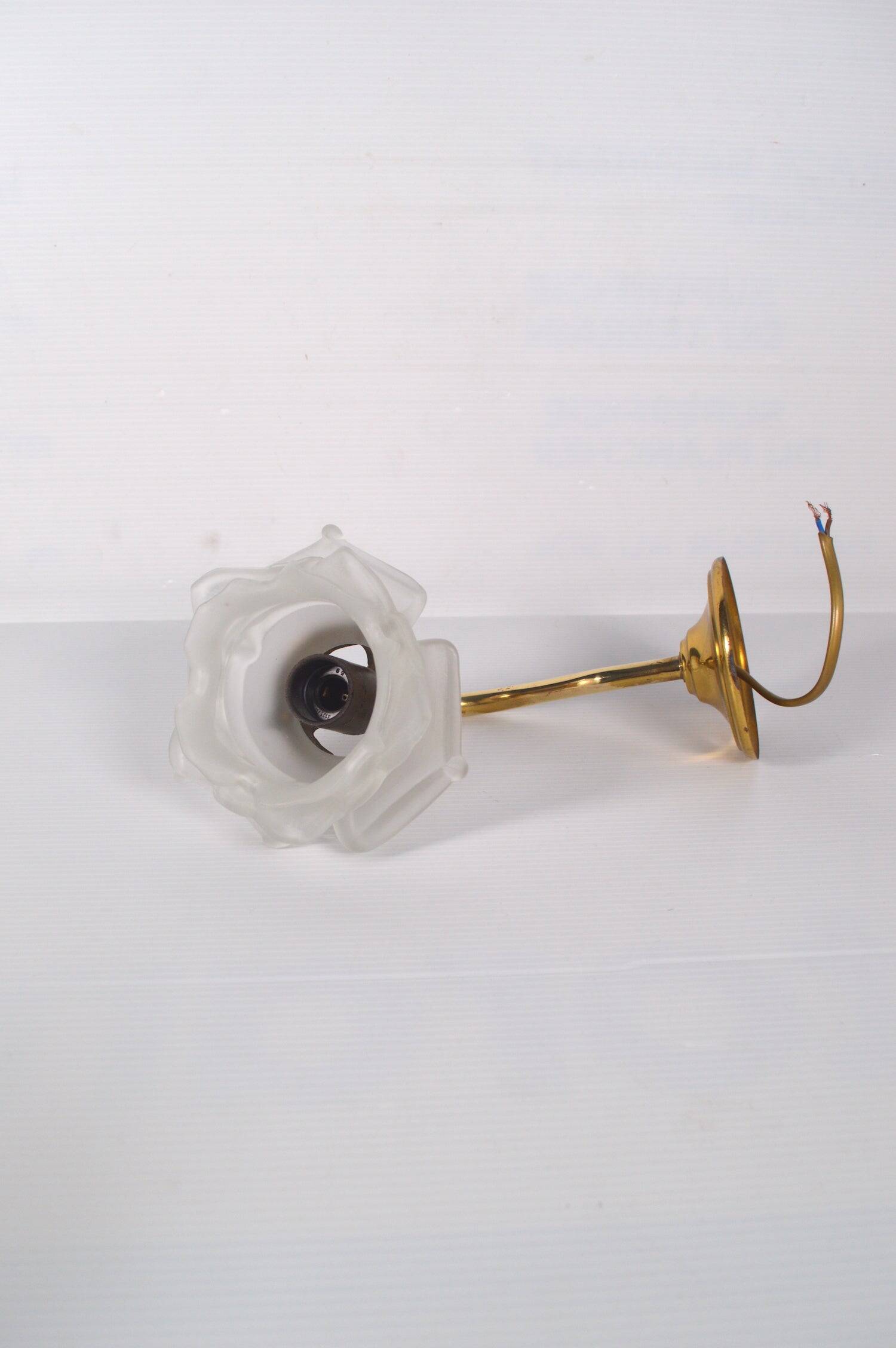 Swan neck flower wall light