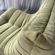 Togo velvet green armchair by Michel Ducaroy