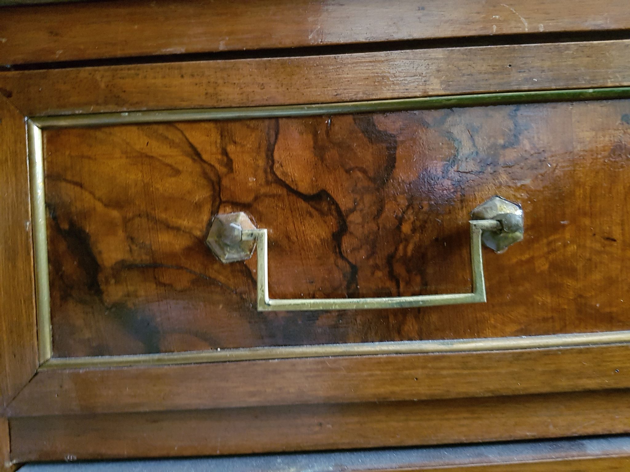 Commode louis XVI acajou plateau marbre