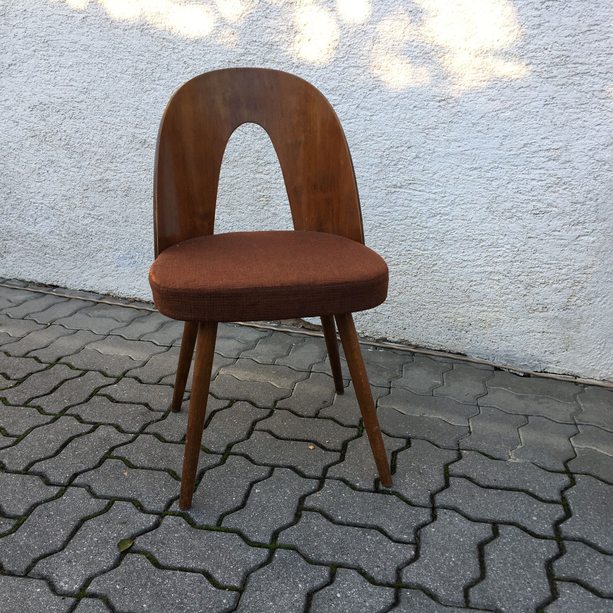 Lot de 3 chaises Lollipop par Antonin Suman, mid century 50s, Tchécoslovaquie