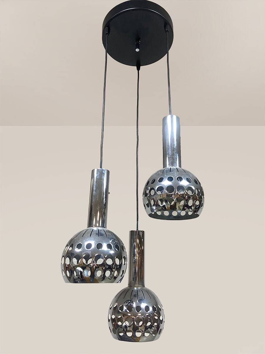 Vintage Symphonie cascade pendant lamp Euroline Belgium 1970s