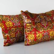 Set of 2 vintage velvet cushion covers 46x56 cm