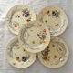 5 assiettes terre de fer polychrome hb Choisy le roi