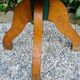 Chaise de bureau pivotante en bois vintage
