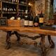 Solid wood coffee table - oak + vine roots