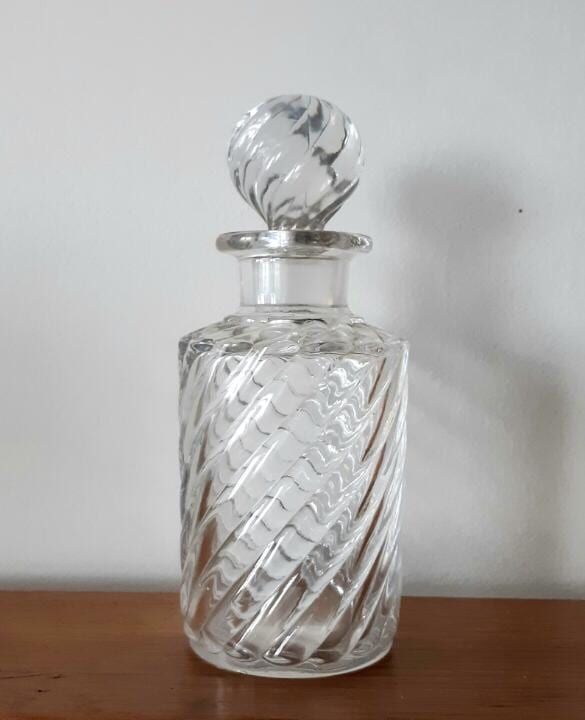 Trio de flacons cristal Baccarat modèle Bambou , vers 1910