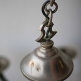 vintage 6-light chandelier, vintage suspension, ceiling lamp, interior decor