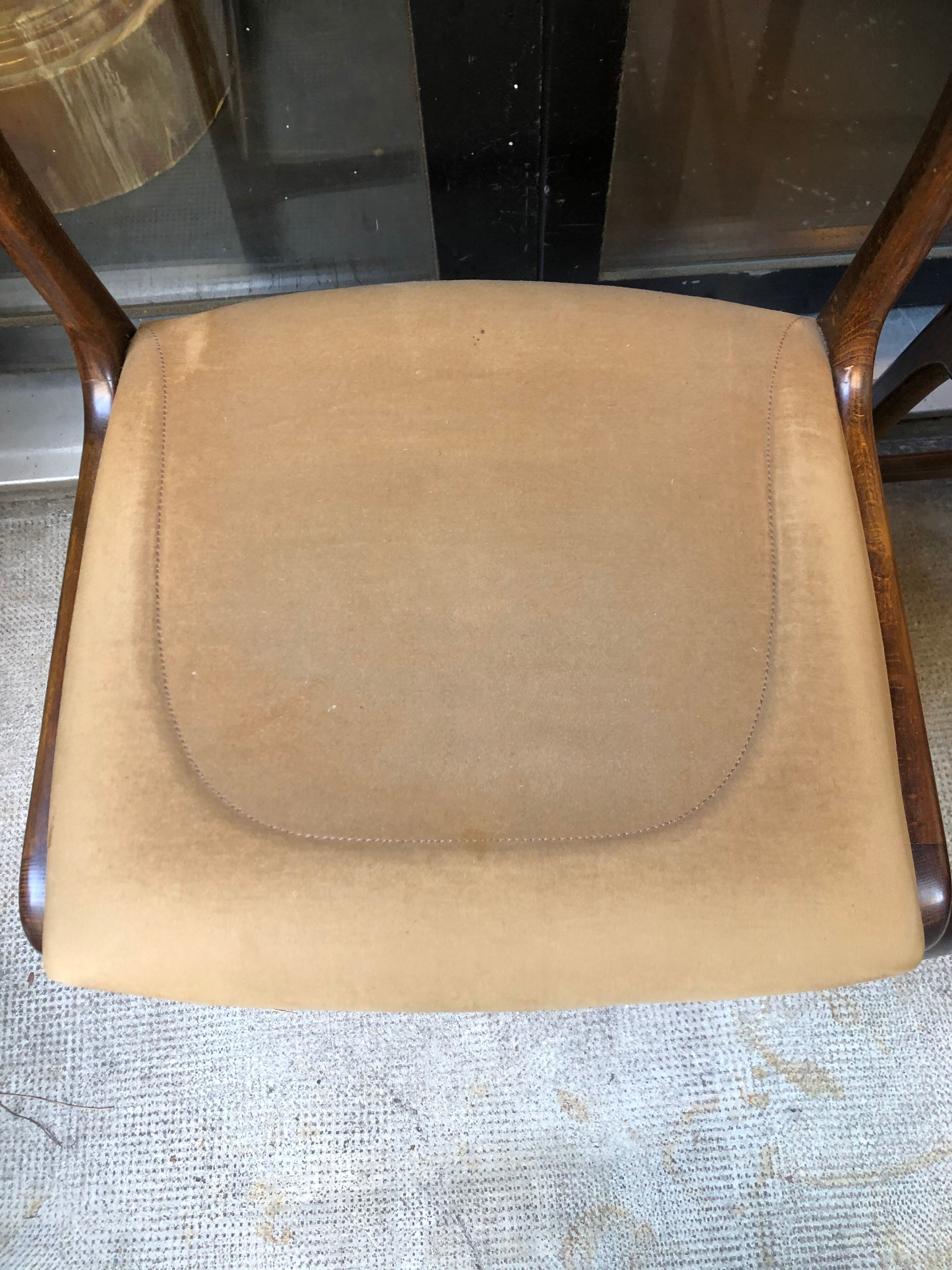Original Baumann "Sled" series of 4 chairs