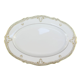 Oval dish in handmade porcelain of LIMOGES GIRAUD