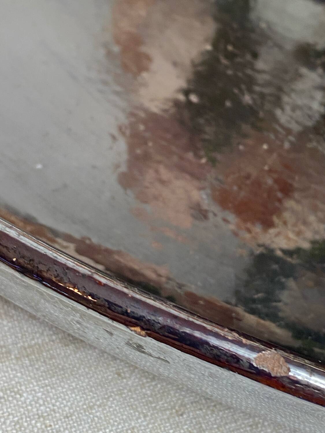 Vallauris iridescent ceramic gratin dish