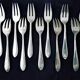 10 silver-plated fish forks