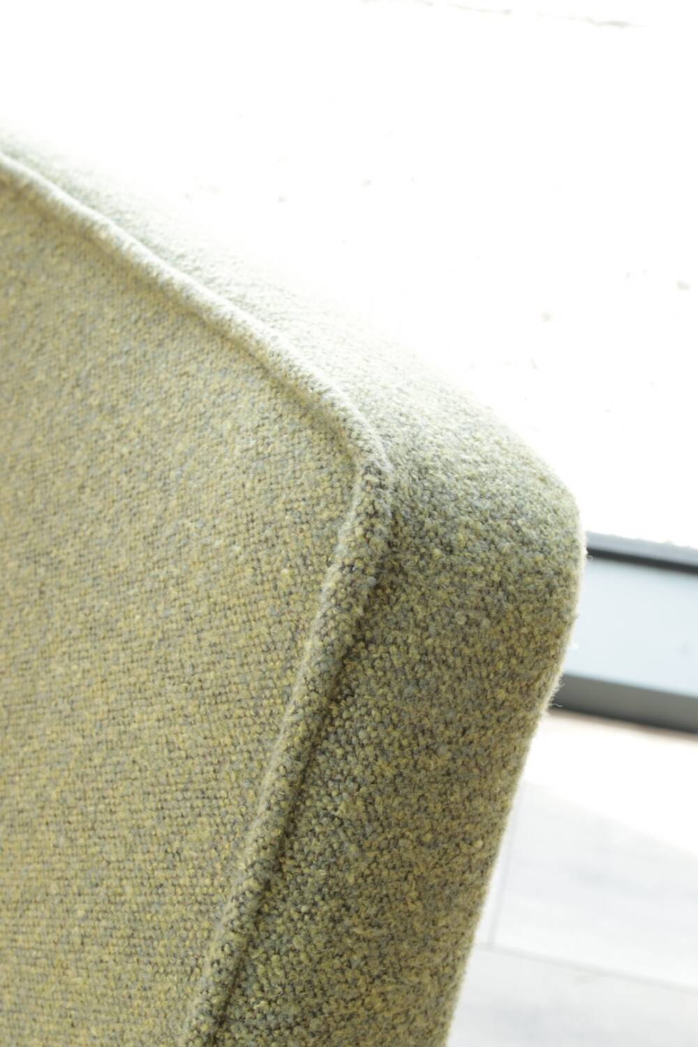 Fauteuil Lounge Vintage Bouclè Cactus, Bois Naturel Design Scandinave