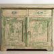 Antique bedroom chest of drawers with green tones (c.1920) #8