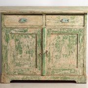 Old bedroom chest of drawers with green tones (c.1920) #8