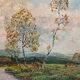 Landscape with birch trees signed Billeque