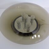 Large glass ceiling light from Limburg, 1960s