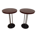Pair of Parisian bistro pedestal tables