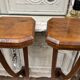 Old pair of Art Deco wall consoles from around 1930 in walnut.