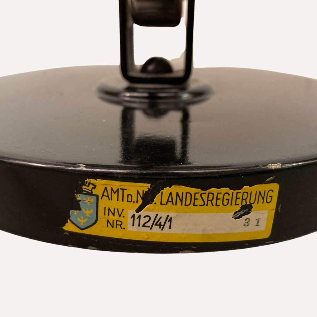 Bauhaus desk lamp by Christian Dell for Koranda, Vienna Austria.
