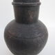 Black African pottery with stylized giraffe pattern