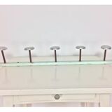 Industrial wall coat rack 5 aluminum hooks