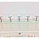 Industrial wall coat rack 5 aluminum hooks