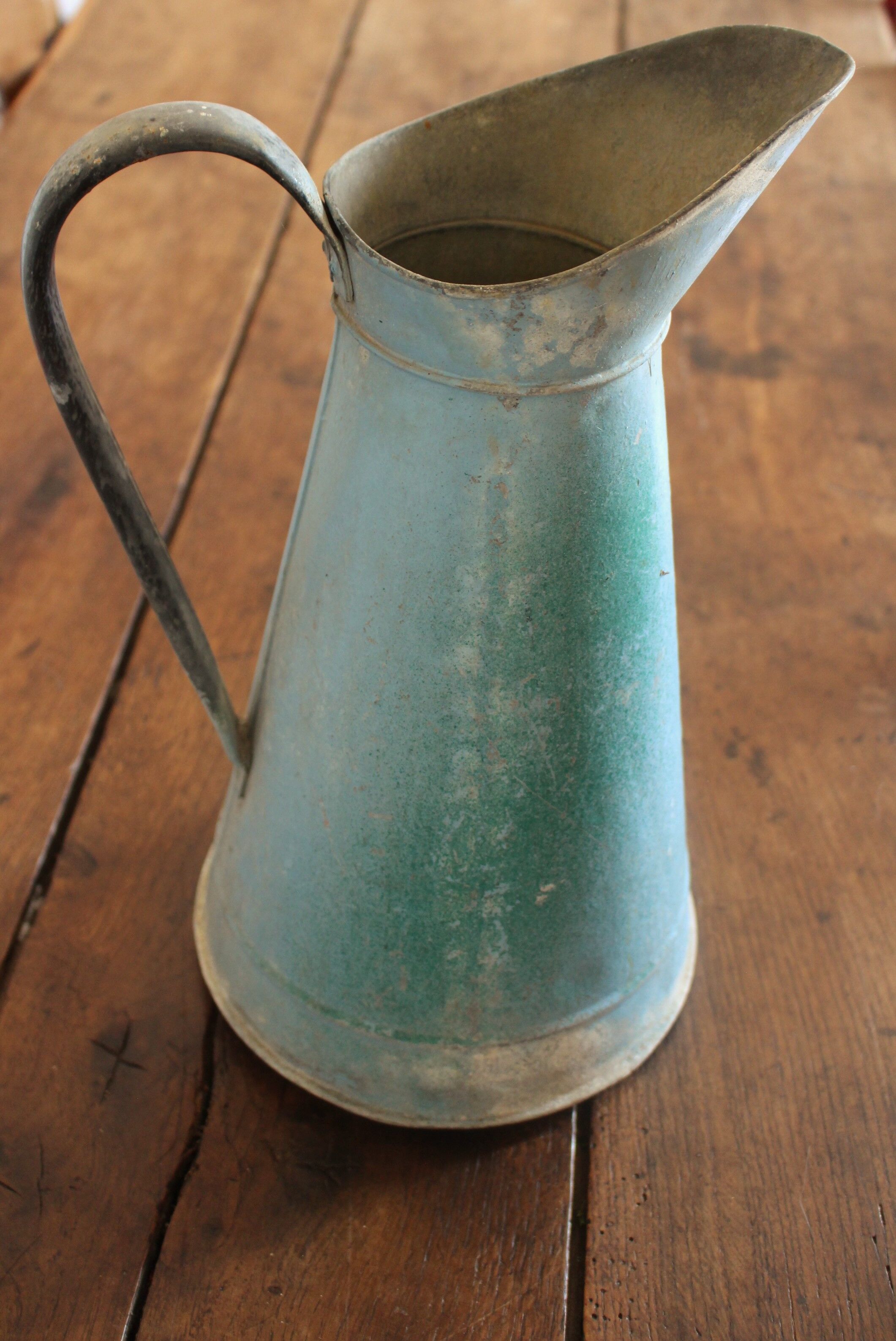 Broc en Zinc Patine green bleu
