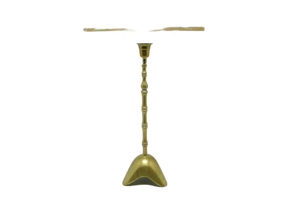 ABS Candleholder, mid-century modern, brass, Poland, 90s