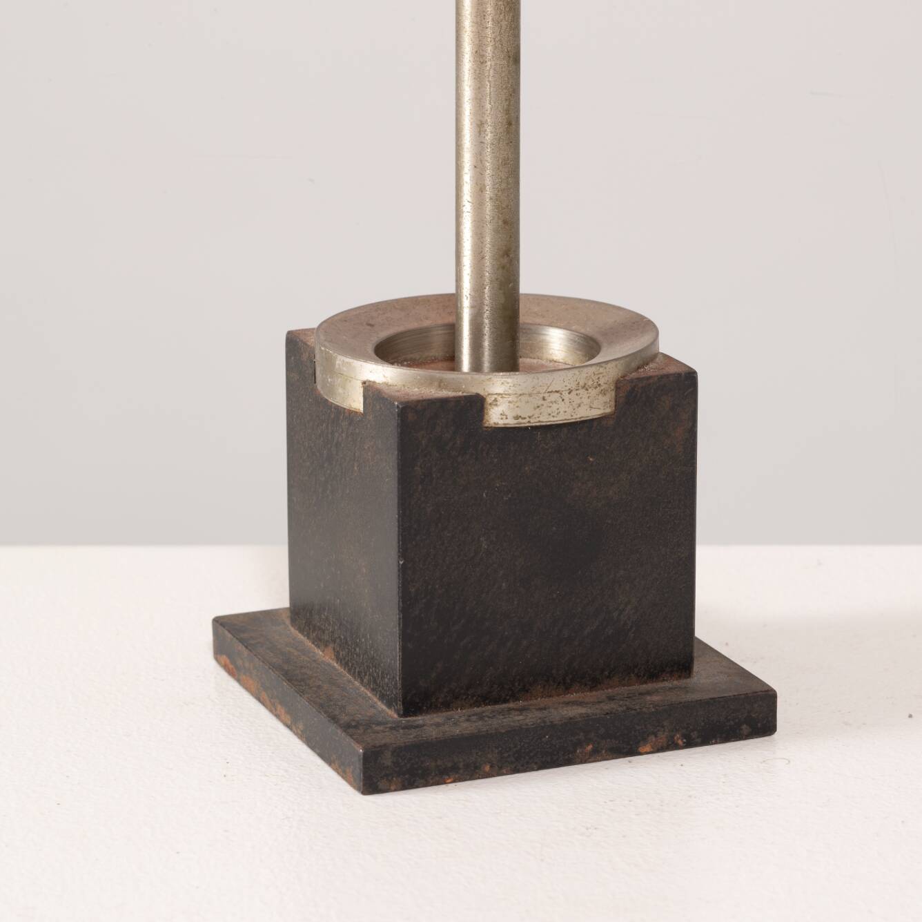 Oscar Torlasco, orange glass table / desk lamp, Prod. Lumi, 1960 ca.