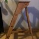 Solid wood stepladder with 4 levels, 20th century, mortise-tenon mountings